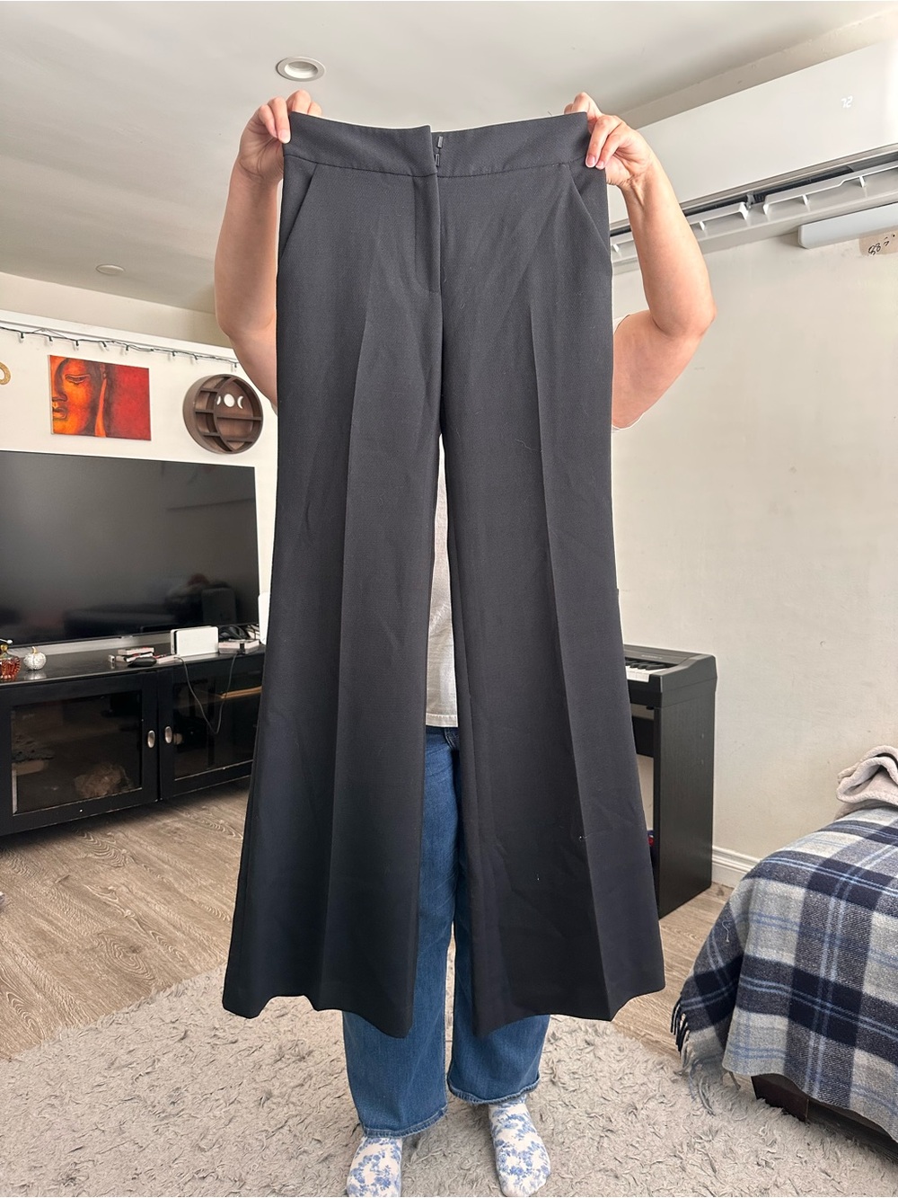 Veronica Beard 2019 Black Stretch Suiting Bootcut Trouser